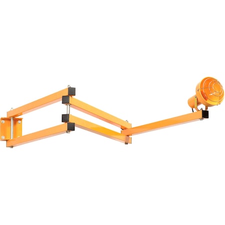 Global Industrial Triple Arm Dock Light, Screw-In Base, 90in Reach, Par38 Bulb Compatible 298803